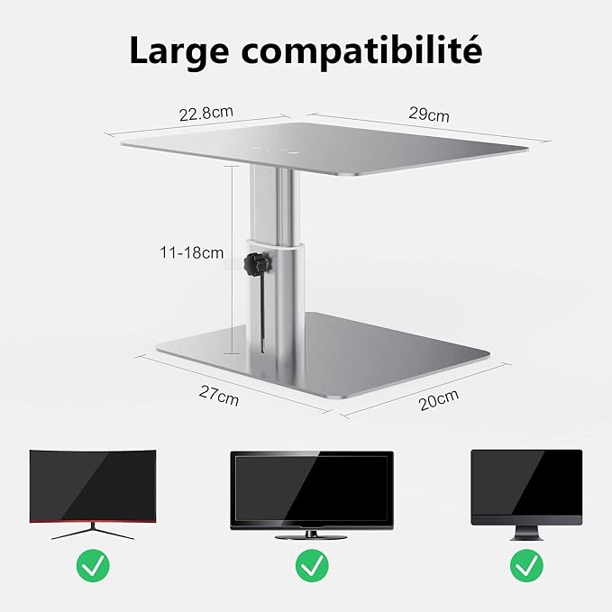 Nillkin Monitor Stand for Desk, Adjustable Height Computer Monitor Stand - Image 5