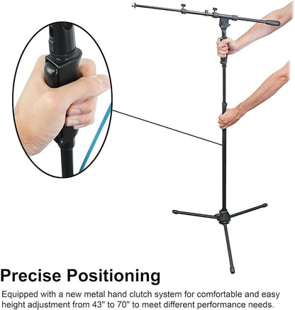 Rockville RVMIC3 V2 Portable Adjustable Tripod Boom Mic Stand - Image 3
