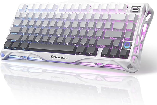 GravaStar Mercury K1 75% Wireless Mechanical Gaming Keyboard, Aluminum Alloy by GravaStar