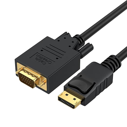 CableCreation Displayport to VGA Cable 6FT, Displayport to VGA Adapter Gold by CableCreation