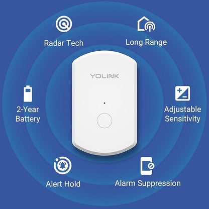 YoLink Indoor Motion Sensor RT, Radar Technology, Long Range, 2-Year Battery - Image 2