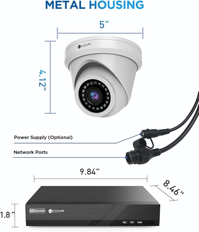 4COVR Security Camera Outdoor System, 4K 8 Channel H.265 NVR - Image 9