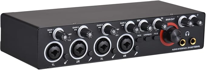4 Channels Sound Card Computer Audio Interface, 4-in 4-out - Image 6