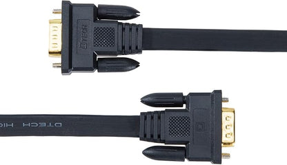 DTech 25ft Ultra Thin Flat Type Computer Monitor VGA Cable Standard 15 Pin Male - Image 3