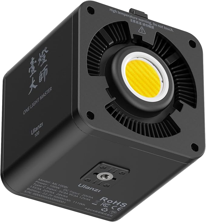 ULANZI 100W Bi-color Portable LED Video Light w DC Power Adapter, 111Wh - Image 7