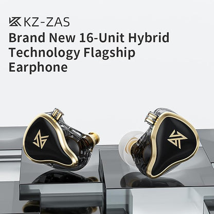 CCA KZ ZAS in Ear Monitor Headphones 16 Units 7BA 1DD Hybrid Drivers HiFi IEM - Image 2
