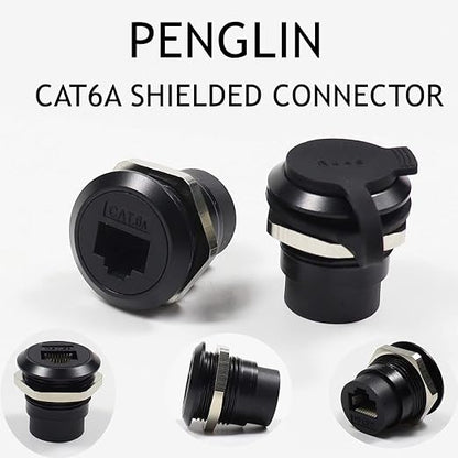 PENGLIN 2Pack RJ45 Shielded Panel Mount Coupler, Ethernet LAN Pass Through - Image 2