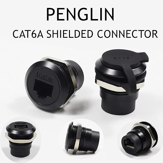 PENGLIN 2Pack RJ45 Shielded Panel Mount Coupler, Ethernet LAN Pass Through - Image 2