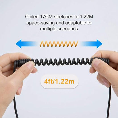 CableCreation Micro USB to Micro USB Coiled Cable 0.56ft to 4ft, Coiled Micro - Image 2