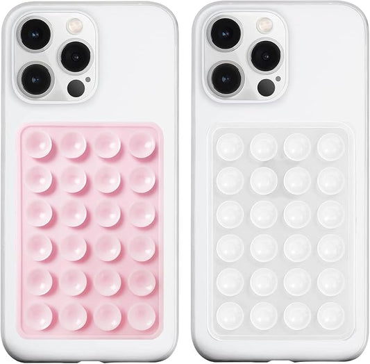 2 Pack Silicone Suction Phone Case Mount, Silicon Adhesive Phone Grip by LvShuLiangPin