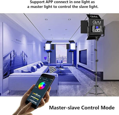 GVM RGB Video Lights with APP Control, 50W Full Color Studio Video Lighting Kit - Image 2