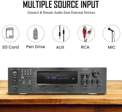 Vaiyer Home Theater System Kit, 6-Channel 6000 Watts Bluetooth Amplifier - Image 7