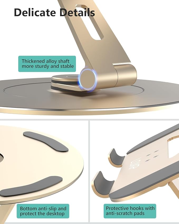 Ultra-Stable Aluminumy Swivel Laptop Stand - Image 6