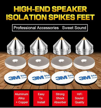 4Pcs Speaker Spikes Floor Protectors Shockproof Speaker Isolation Spikes - Image 5