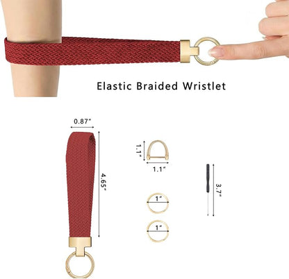 Weixiltc Keychain Wristlet for Women, Elastic Woven Lanyard - Image 6