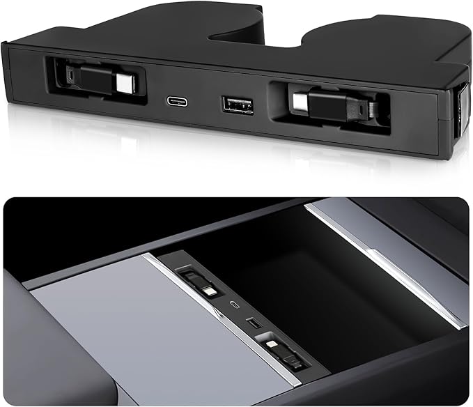 USB Hub for Tesla Model Y Juniper 2025 2026 Model 3 Highland 2024 2025 by DGXWLLW