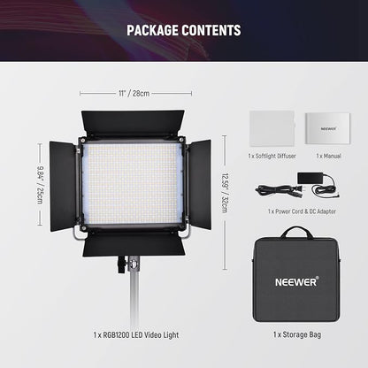 NEEWER RGB1200 RGB LED Video Light Panel - Image 9