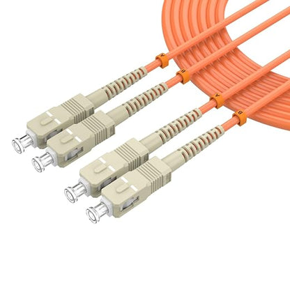 OM1 SC/UPC to SC/UPC Fiber Patch Cable 2M/6.5FT Multimode Duplex 62.5/125μm by lidkew