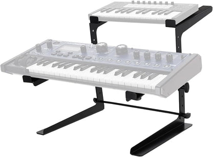 Rockville Rock2d2 Adjustable Dual Shelf DJ Controller Midi Keyboard Laptop Stand - Image 7