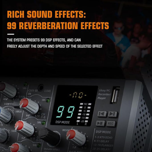 A-Series Professional Mixer for Recording DJ Stage Karaoke Music Application - Image 2