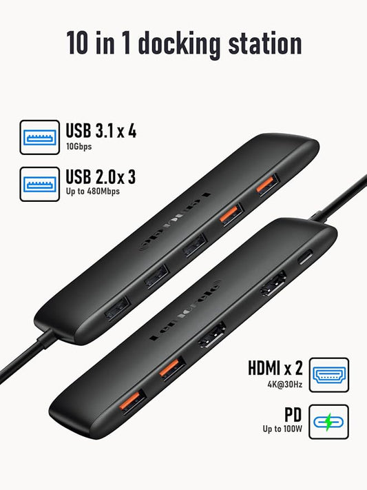 Lemorele 10 -in-1 USB C Docking Station - Image 2