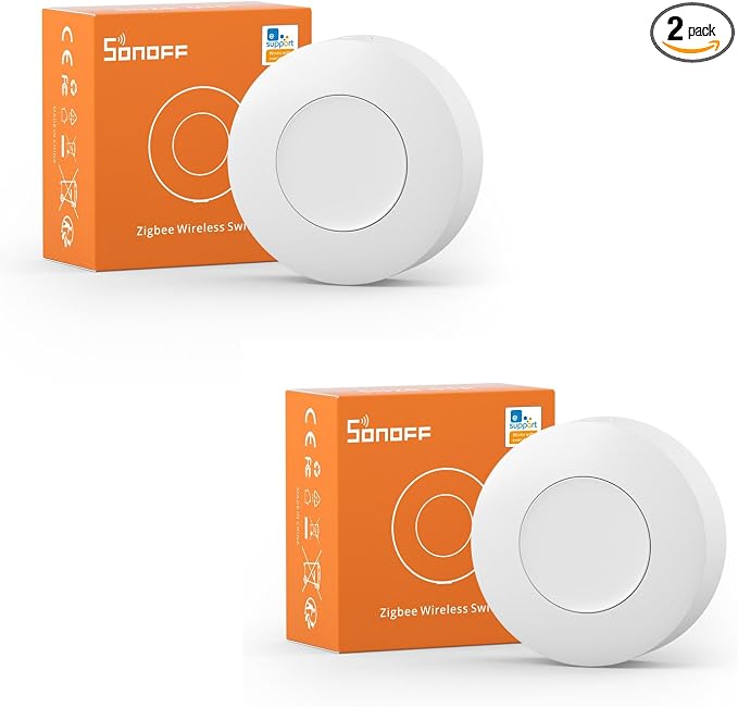 SONOFF Zigbee Switch, SNZB-01P Wireless Push Button, Supports to Create Smart by SONOFF