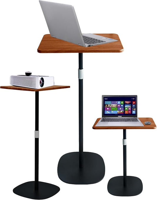 Mobile Standing Desk Height Adjustable Floor Laptop Stand, Computer Cart by Hocoder