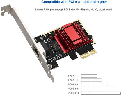 2.5GBase-T PCIe Network Adapter RTL8125B 2500/1000/100Mbps PCI Express Gigabit - Image 2