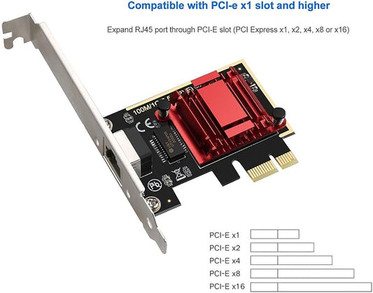 2.5GBase-T PCIe Network Adapter RTL8125B 2500/1000/100Mbps PCI Express Gigabit - Image 2