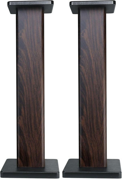 Rockville Pair RHT28D 28" Bookshelf Speaker Stands, Dark Wood Grain, 60 lbs - Image 3