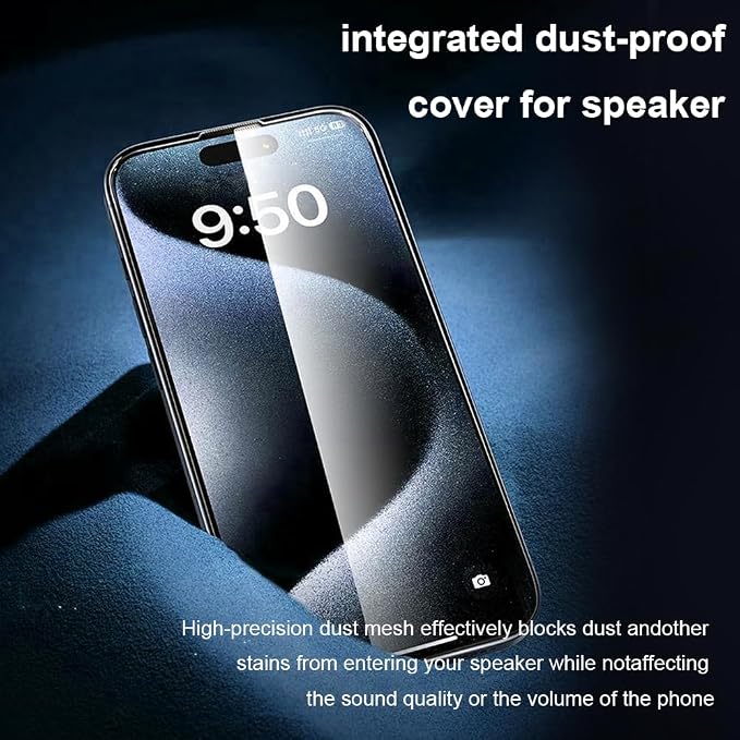OneFish Screen Protector for Iphone 16 Pro, HD Clarity Tempered Glass Film 9H+ - Image 7