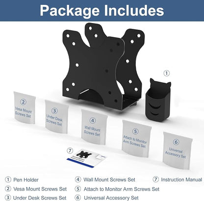 Adjustable Thin Client Mini PC Mount Bracket, Mini PC Vesa Mount, Under Desk - Image 9