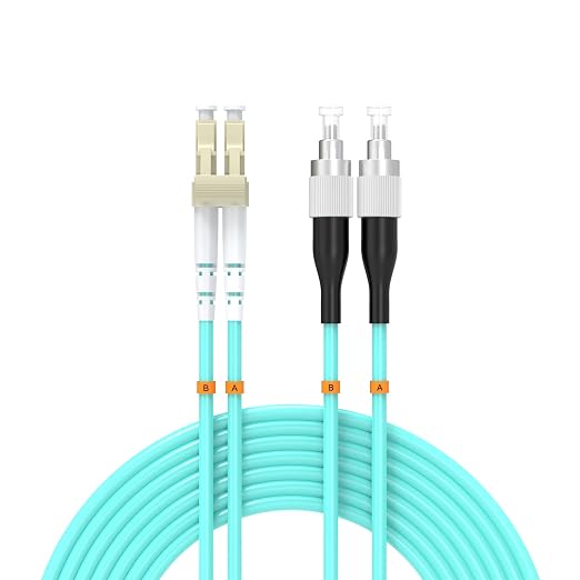 OM3 Fiber Patch Cable 30Meter/100ft, LC/UPC-FC/UPC Fiber Optic Cable Cord LSZH by Buacoz