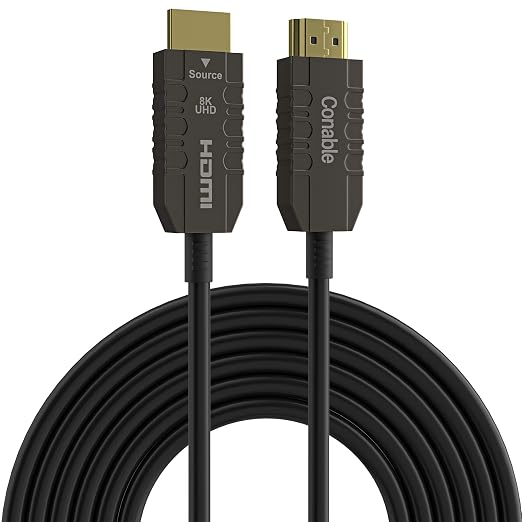 Certified 8K Fiber Optic HDMI 2.1 Cable 100 FT, Real HDMI® Cable, Ultra HD by Conable