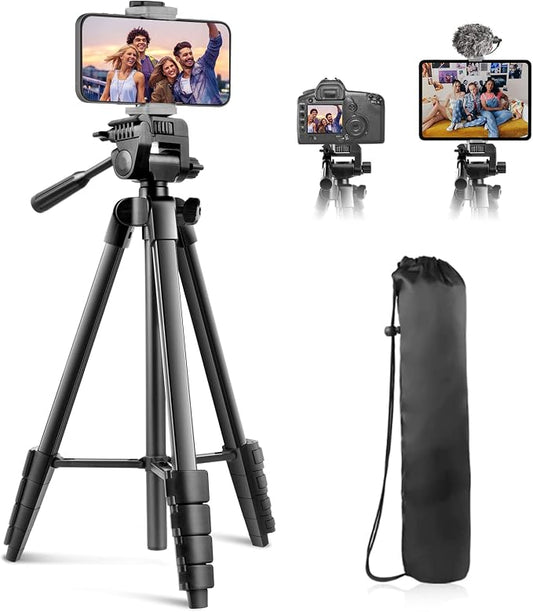 Sensyne 64" Camera Tripod Stand, Versatile Phone & iPad Tripod by sensyne
