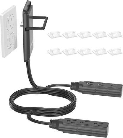 6FT Ultra Flat Plug Dual Extension Cord - Image 9