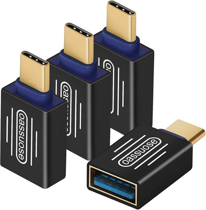 4-Pack USB C to USB Adapter, Thunderbolt 3 Male to USB 3.0 Female OTG Adapter by Oassuose