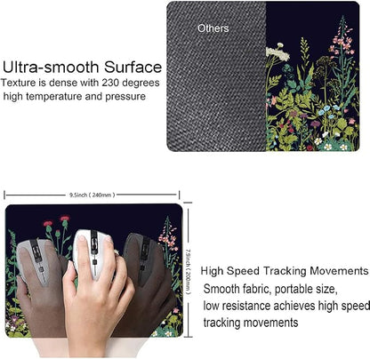 Floral Mouse Pad, Square Waterproof Non-Slip Rubber Base Mouse Pad - Image 6