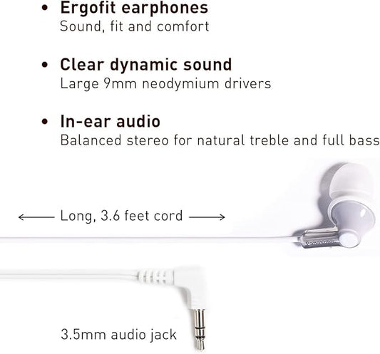 Panasonic ErgoFit Wired Earbuds, 3.5mm Jack In-Ear Headphones Wired - Image 2