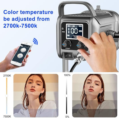 GVM 150W LED Video Light 2700K~7500K Video Light Photography Studio Light Kit - Image 4