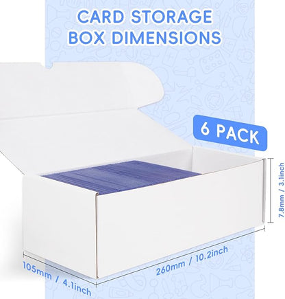 Toploader Storage Box, 6 Packs 900 Count Corrugated Cardboard Storage Box - Image 2