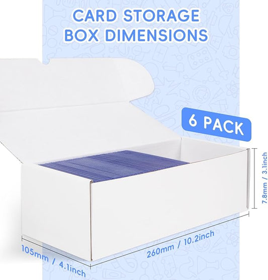 Toploader Storage Box, 6 Packs 900 Count Corrugated Cardboard Storage Box - Image 2