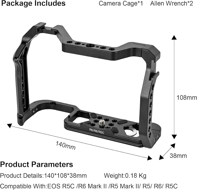 R5 ii/R5/R6/R5C/R6 ii Camera Cage, R5 Mark ii/R6 Mark ii Cage - Image 4