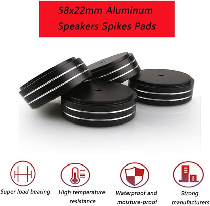 Tertullus 4 Pcs Speaker Feet, 58x22mm Speaker Spikes HiFi Isolation Feet - Image 4
