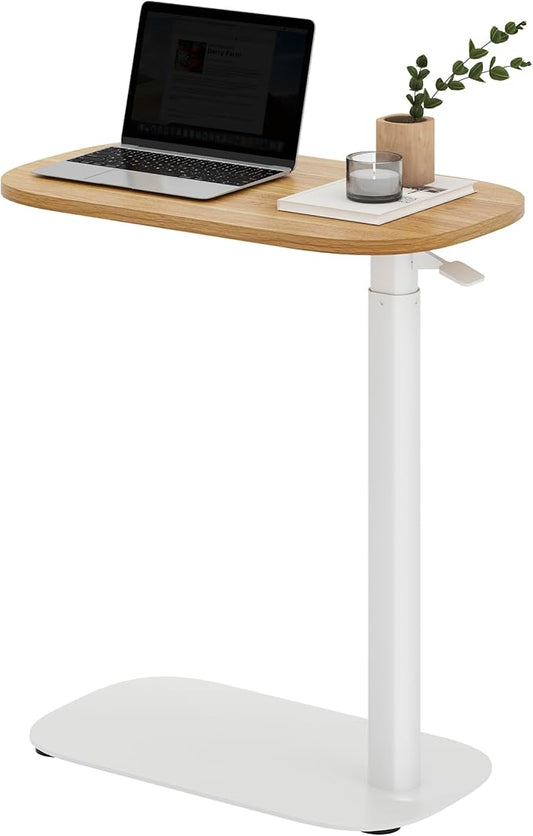 SANODESK Adjustable Overbed Bedside Table Pneumatic Adjustable Height Laptop by sanodesk