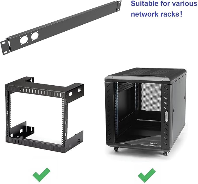1U Hinged Rack Panel 2D XLR HDMI Audio Rack Mount Panel - Image 5