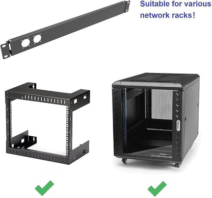 1U Hinged Rack Panel 2D XLR HDMI Audio Rack Mount Panel - Image 5