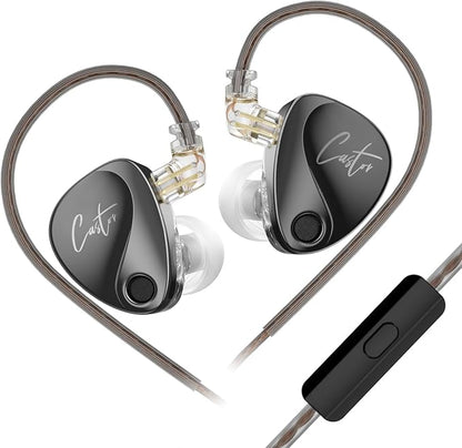 KZ Castor in Ear Monitors Headphones Bass Wired Earphones 2 Dynamic High-end by HHIFIHEAR