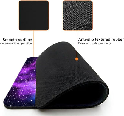 Mouse Pad, Cute Purple Nebula Galaxy Mouse Pads - Image 3