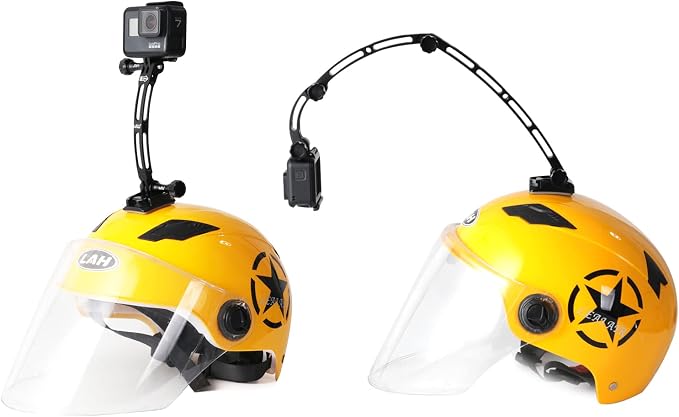 HSU Aluminum Alloy Curved Extension Arm Kit Metal Pole Mount Helmet Stick - Image 5